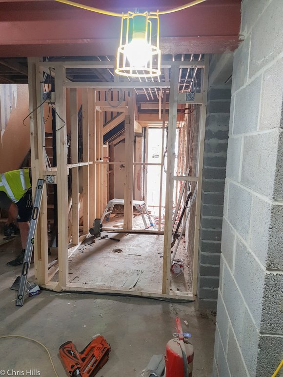 Disabled toilets frame in place